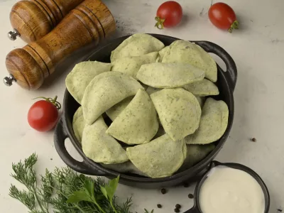 Вареники з Сиром та Зеленню