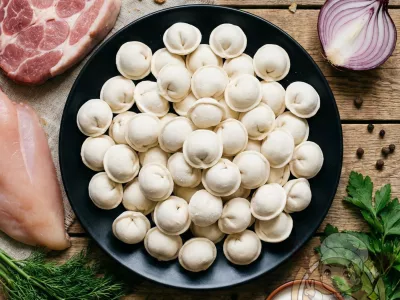 Пельмені з Куркою та Свининою