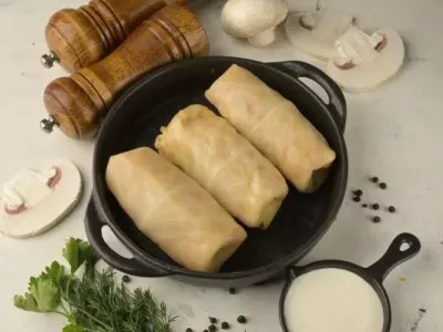 Голубці з Грибами та Рисом