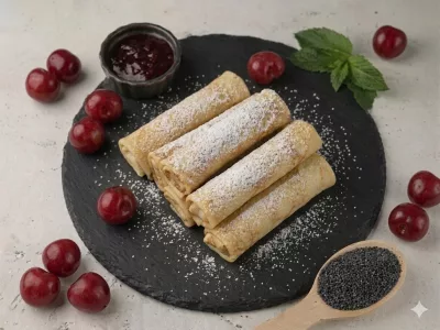 Млинці з Маком та Вишнею